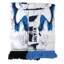 Индивидуальный дизайн Печатный хлопок футбольный шарф